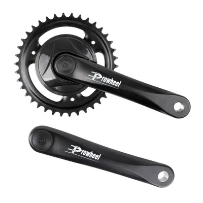 Produktbild von PROWHEEL 1-fach Singlespeed Kurbelgarnitur 170mm Vierkant 42 Zähne ( Schwarz )