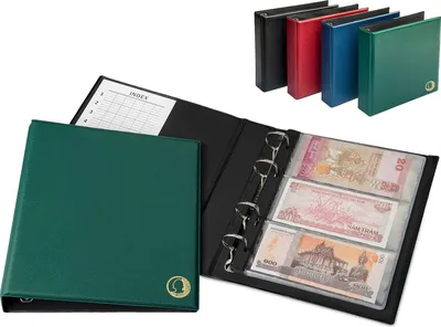 Produktbild von Banknotenalbum Sammelalbum (Grün) 20 Hüllen für 50 Banknoten