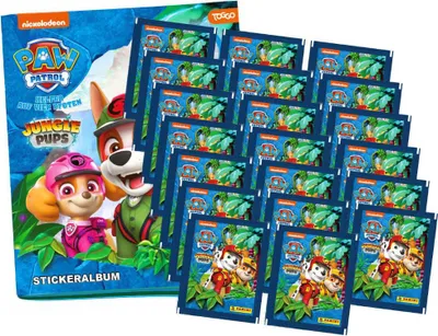 Produktbild von Panini Paw Patrol Sticker Serie 10 - Jungle Pups (2024) - 1 Album + 20 Tüten Sammelsticker