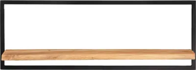 Produktbild von vidaXL Wandregale 2 Stk. 100x24x35 cm Massivholz Akazie und Stahl