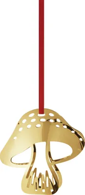 Produktbild von Georg Jensen - Weihnachtsornament Fliegenpilz 2023, vergoldet