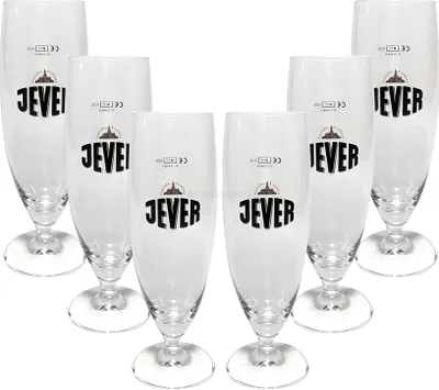 Produktbild von Jever Bierglas Bierpokal Glas Gläser-Set - 6x Pilstulpen 0,2l geeicht