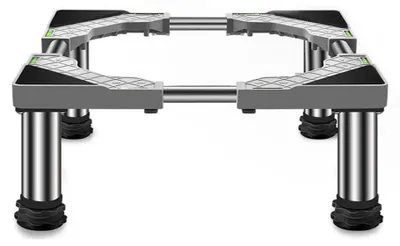 Produktbild von Waschmaschinen Sockel Untergestell verstellbar 45-65cm Höhe 10cm Edelstahl/Polypropylen
