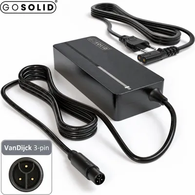 Image de GO SOLID! Chargeur 36V compatible avec VanDijck e-bike 3 broches
