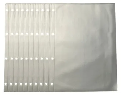 Produktbild von INF A4 4-Loch Abnehmbare PP-Hüllen Transparent Matt mit Reißverschluss 10er