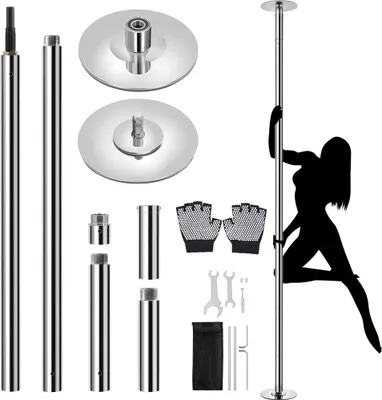 Produktbild von Yaheetech Tanzstange 45 mm, Pole Dance Stange 225 bis 274,5 cm Höhenverstellbar, Strip Stange Statisch, Silber