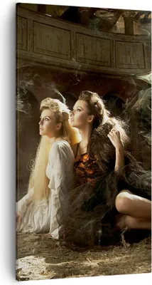 Produktbild von Bild auf Leinwand - Leinwandbild - Vogel Körper Mode Blume - 55x100cm - Wand Bild - Wanddeko - Leinwanddruck - Bilder - Kunstdruck - Wanddekoration - Leinwand bilder - Wandkunst - PA55x100-2150
