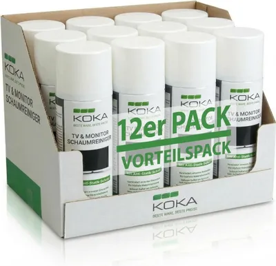 Produktbild von 12x Set KOKA Reinigungsschaum Spray Dose Reiniger TV OLED LCD LED TFT Fernseher