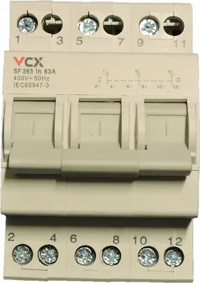 Produktbild von VCX Generatorschalter Leistungsschalter 63A 1-0-2 3P Netzgenerator