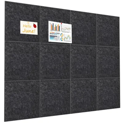 Zdjęcie produktu dla Solidchoice - Duża, samoprzylepna tablica korkowa z filcu, 120 x 90 cm