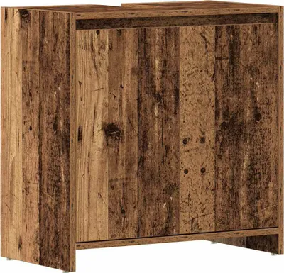 Produktbild von vidaXL Waschbeckenunterschrank Altholz-Optik 60x33x60 cm Holzwerkstoff