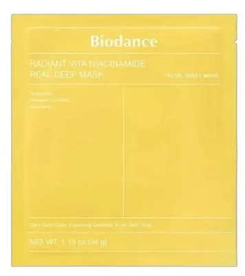 Image de Biodance Radiant Vita Niacinamide Real Deep Mask 4er Pack
