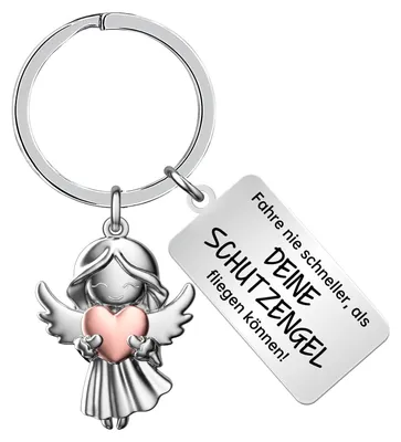 Productafbeelding van Sleutelhanger met Beschermengel en Hart