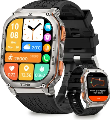 Produktbild von KOSPET TANK M3 Ultra GPS Smartwatch für Herren Smartwatch Damen 480mAh Akku IP69K Wasserdicht Herzfrequenz Monitor Schlaftracker Weihnachtsgeschenk
