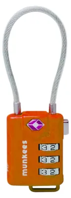 Produktbild von MUNKEES TSA Kabel Zahlenschloss mit Zahlencode mehrfarbig