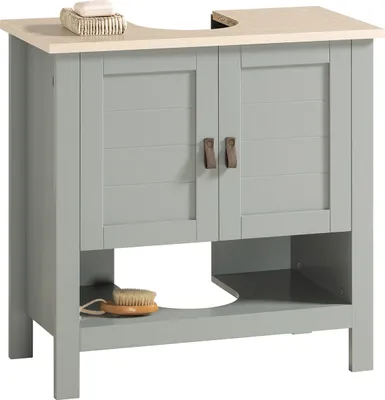 Produktbild von SoBuy BZR69-II-HG Skříňka pod umyvadlo Koupelnová skříňka Koupelnový nábytek Světle šedá WHT cca: 60x60x30cm