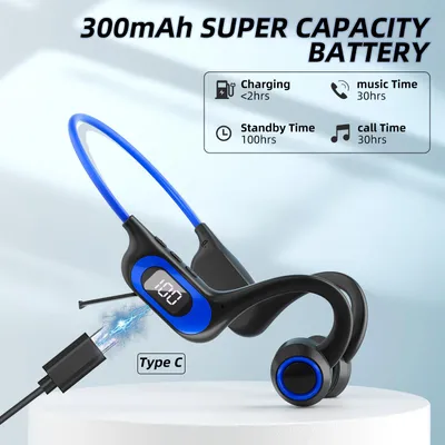 Produktbild von Knochenleitungskopfhörer Bluetooth 5.3 kabellose Sport-Ohrhörer mit offenem Ohr IPX6 wasserdicht zum Laufen und für das Training im Fitnessstudio