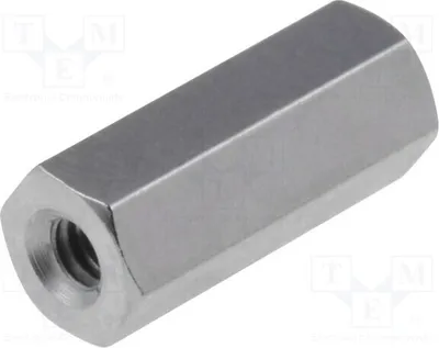 Obrázok produktu pre 10 kusov distančných objímok so závitom 10 mm, vnútorný šesťuholník: M2, mosadz, rozmery 111 x 10 mm