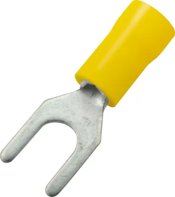 Produktbild von Gabelkabelschuh M5 Querschnitt 2,5 - 6 mm² isoliert gelb