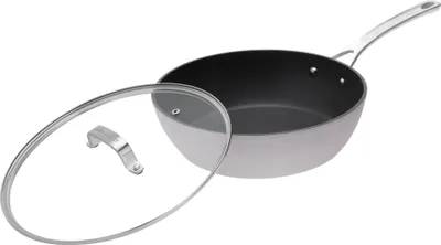 Produktbild von Laura Ashley – Kochgeschirr – Pfannen – 28 cm, geschmiedete Aluminium-Sauteuse mit Antihaftbeschichtung und Glasdeckel in Dark Dove Grey von Pendeford