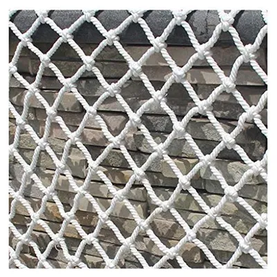 Productafbeelding van Veiligheidsnet Nylon - Beschermnet Balkon - Kinderen Beveiligen - Dubbel Geweven - 6 mm Draaddikte - Wit