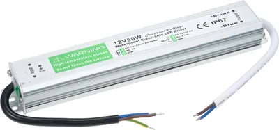 Image de Alimentation LED étanche 12V 50W IP67 - Transformateur pour extérieur, bandes lumineuses & enseignes