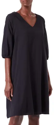 Productafbeelding van TOM TAILOR dames midi-jurk, model 1032207, kleur: diepzwart (14482), maat 38