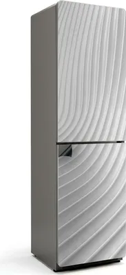 Zdjęcie produktu dla Fale w minimalistycznym stylu - magnetyczna osłona lodówki - magnetyczna folia dekoracyjna do kuchni - magnes na lodówkę - samoprzylepna tablica magnetyczna - folia magnetyczna na drzwi lodówki - 60x205 cm