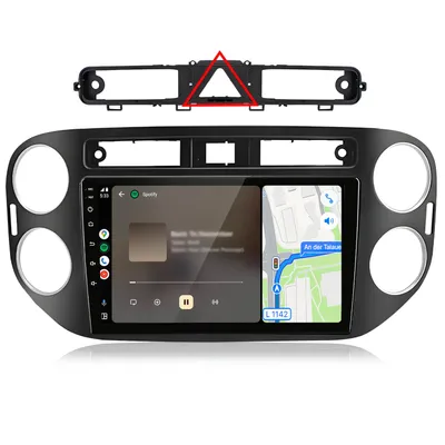 Immagine prodotto di Radio aftermarket compatibile con VW Tiguan 5N 2007-2016 Carplay Android Auto Navi Bluetooth DAB+ Telecamera posteriore 9 pollici 64 GB