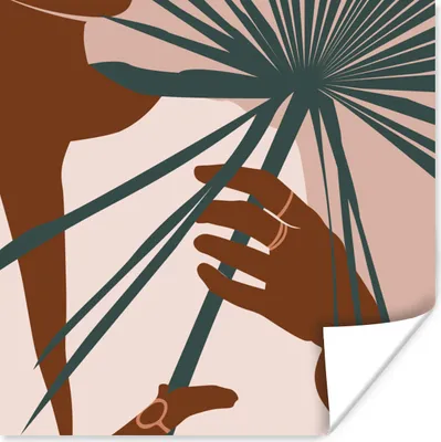 Produktbild von MuchoWow® Poster Sommer - Pflanze - Rosa 75x75 cm - Wand Dekoration