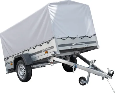 Produktbild von Anhänger Pkw 230x125 Garden Trailer 230 KIPP Unitrailer 750 kg mit Stützrad, Hochplane und Hochspriegel