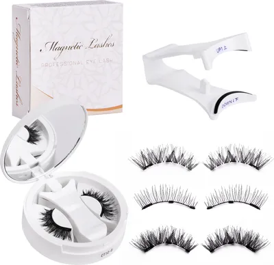 Produktbild von Magnetisches Wimpernset 4 Paar, 2,5 cm, wiederverwendbar, kein Kleber nötig