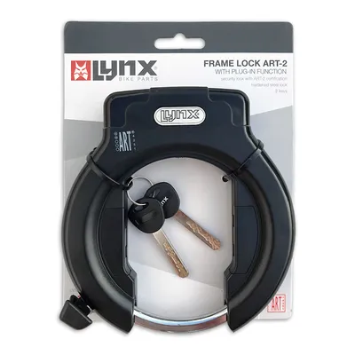 Produktbild von Fahrrad Rahmenschloss Lynx Lazo Plug-In Funktion 2 schlüssel schwarz