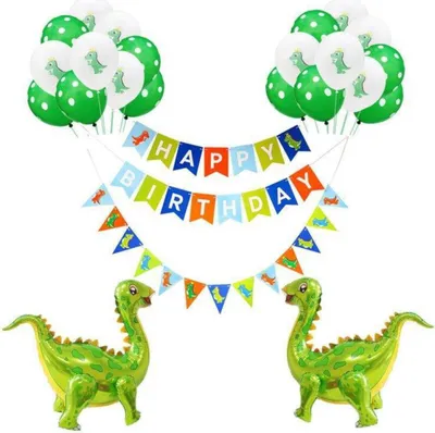 Produktbild von 25 Stück Luftballons Dino Geburtstag Set mit 3D Stehende Dinosaurier