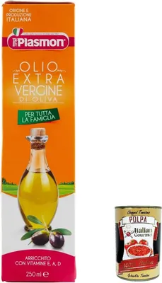 Produktbild von 6x Plasmon Olio Extra Vergine di Oliva 250ml + Italian Gourmet polpa 400g