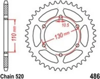 Immagine prodotto di Pignone 38 Z passo 520 per Kawasaki Suzuki Yamaha