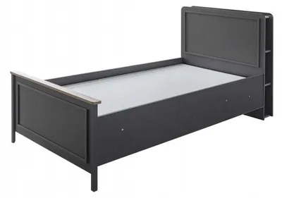 Produktbild von Kinderzimmermöbel Kinderzimmer Bett Kinderbett Grau Holz Set 4tlg