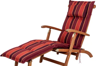 Produktbild von Auflage Deckchair Naxos 20208-3 terracotta-rot gestreift 190x48x6 cm Sun Garden