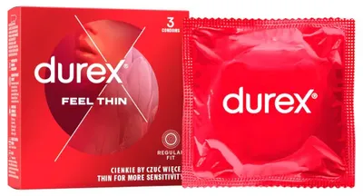 Obrázek produktu pro Durex Feel Thin – kondom pro přirozený pocit (3 kusy)