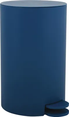 Produktbild von MSV "Osaki Cubo de Basura con Pedal, 3 L, Color Azul Oscuro, 3 l, Rund, Polypropylen (PP), Blau, Terrasse, Polypropylen