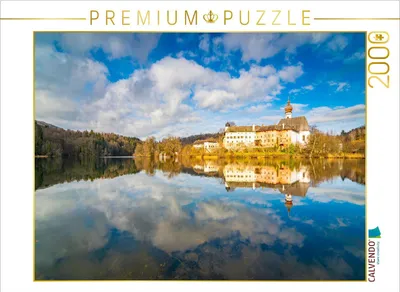Produktbild von CALVENDO Puzzle Kloster im Spiegel | 2000 Teile Lege-Größe 90x67cm Foto-Puzzle für glückliche Stunden