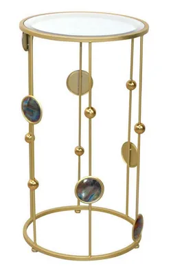 Produktbild von Beistelltisch - Pflanzständer Goldfarben ø 33 cm