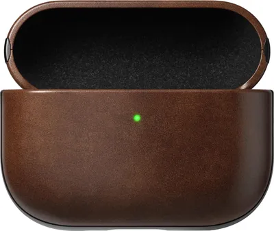 Image de Nomad Modern Cuir Coque AirPods Pro 3 – Conçu spécifiquement pour les AirPods Pro (3ème génération) – Fournit un port USB-C accessible – Fabriqué avec du cuir Nomad de haute qualité - Marron