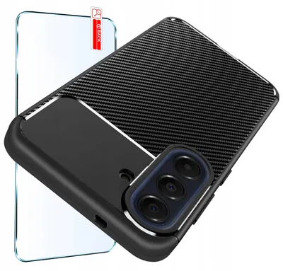 Zdjęcie produktu dla Zestaw Etui Do Samsung A57 Pancerne Carbon Case + Szkło