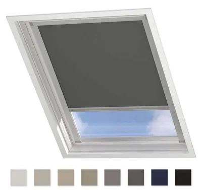 Produktbild von DTCH® Dachfenster Verdunkelungsrollo für Velux CK01 Dunkelgrau mit Führungsschiene, Rollo für Dachfenster, Verdunkelungsrollo Dachfenster