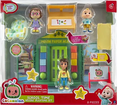 Obrázok produktu pre Cocomelon deluxe škôlkarská súprava School Time sada 3 figúrok + príslušenstvo škola