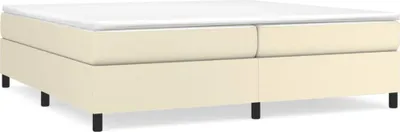Obrázek produktu pro vidaXL Box spring bed frame cream 200x200 cm Imitace kůže