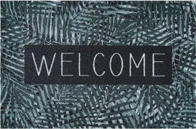 Produktbild von MD Entree Ambiance | Fußmatte - Schmutzfangmatte - Eingangsmatte,Größe:50x75 cm;Motiv:leaves welc. grey/green