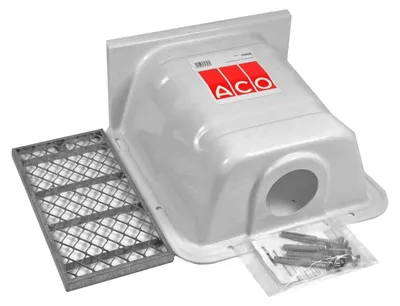 Produktbild von ACO Lüftungsschacht 40x40 mit Boden Luftschacht mit Streckmetall Rost Kellerschacht