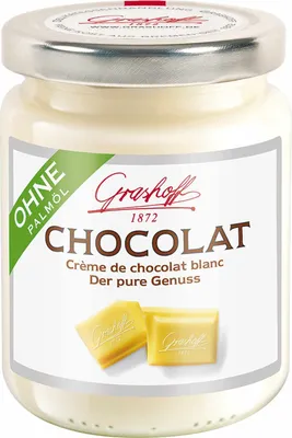 Image de Crème de chocolat CHOCOLAT au chocolat blanc de Grashoff, 250g